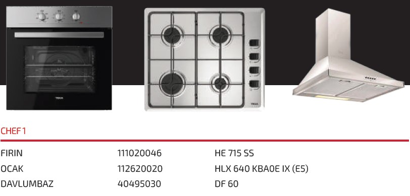 Teka Chef 1 Inox Ankastre Set