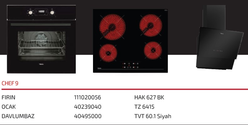 Teka Chef 9 Ankastre Set