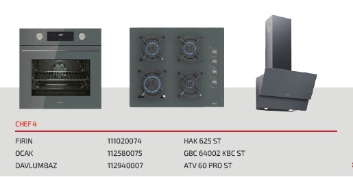 Teka Chef 4 Ankastre Set -Gri