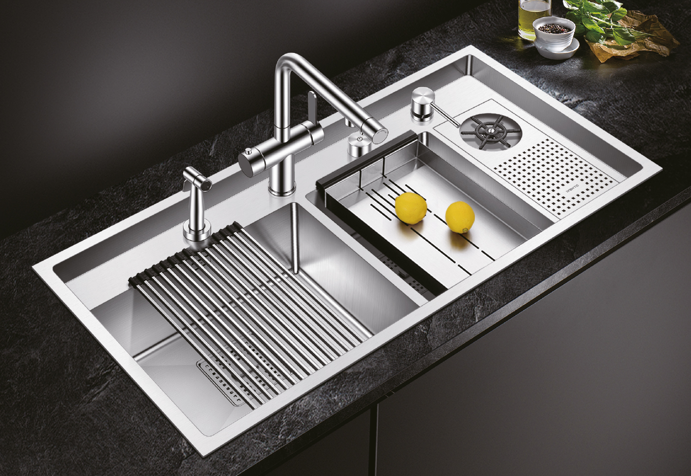 IVNT 1050MD-01 BRUSHED SILVER PASLANMAZ ÇELİK EVİYE