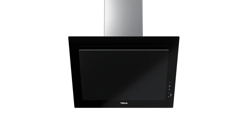 Teka DVT 68660 TBS BK 60 cm dikey tasarımlı davlumbaz Full cam tasarım FreshAir fonksiyonu