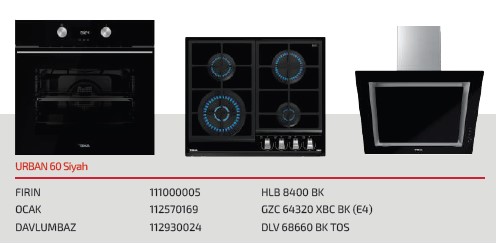 Teka Urban 60 Siyah Set