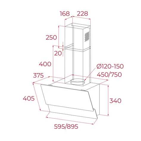 Teka ATV 60 pro ST Gri Duvar Tipi Davlumbaz