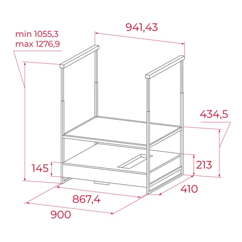 Teka DIH 96850 TCS BK Ada Tipi Aspiratör