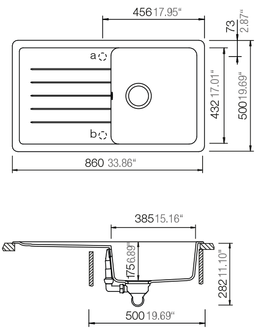 Schock Pinedo D100 Nero Granit Eviye