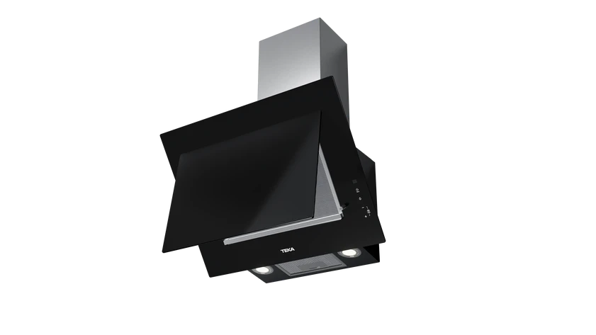 Teka DVT 68660 TBS BK 60 cm dikey tasarımlı davlumbaz Full cam tasarım FreshAir fonksiyonu