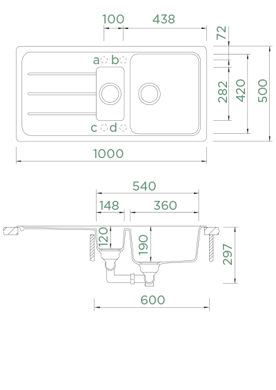 Schock Formhaus D150L Vanilla Granit Eviye