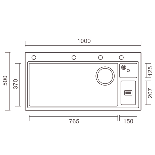 IVNT 1150NX NANO GUNMETAL PASLANMAZ ÇELİK EVİYE